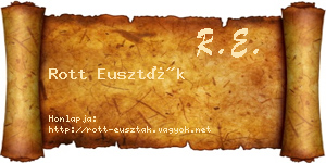 Rott Euszták névjegykártya